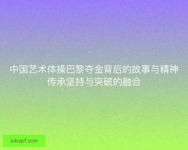 中国艺术体操巴黎夺金背后的故事与精神传承坚持与突破的融合